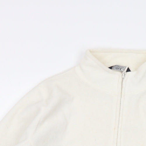 Isle Womens Ivory Jacket Size 14 Zip