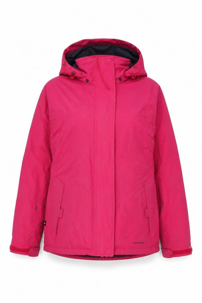 Front view of Mountain Life women’s pink jacket, size UK 12, zip