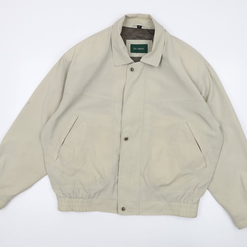Dannimac Mens Beige Bomber Jacket Jacket Size M Zip - Vintage