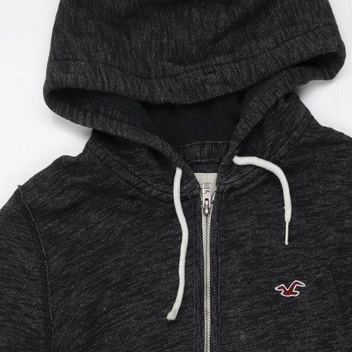 Hollister Mens Grey Cotton Full Zip Hoodie Size M