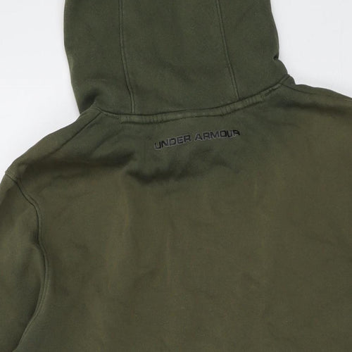 Under armour Mens Green Cotton Pullover Hoodie Size M