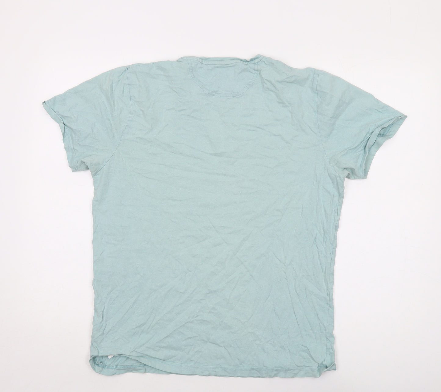 Henri Lloyd Mens Blue Cotton T-Shirt Size L Crew Neck