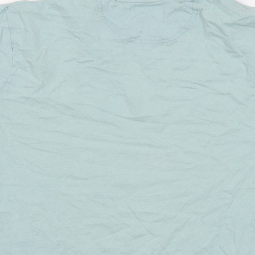 Henri Lloyd Mens Blue Cotton T-Shirt Size L Crew Neck