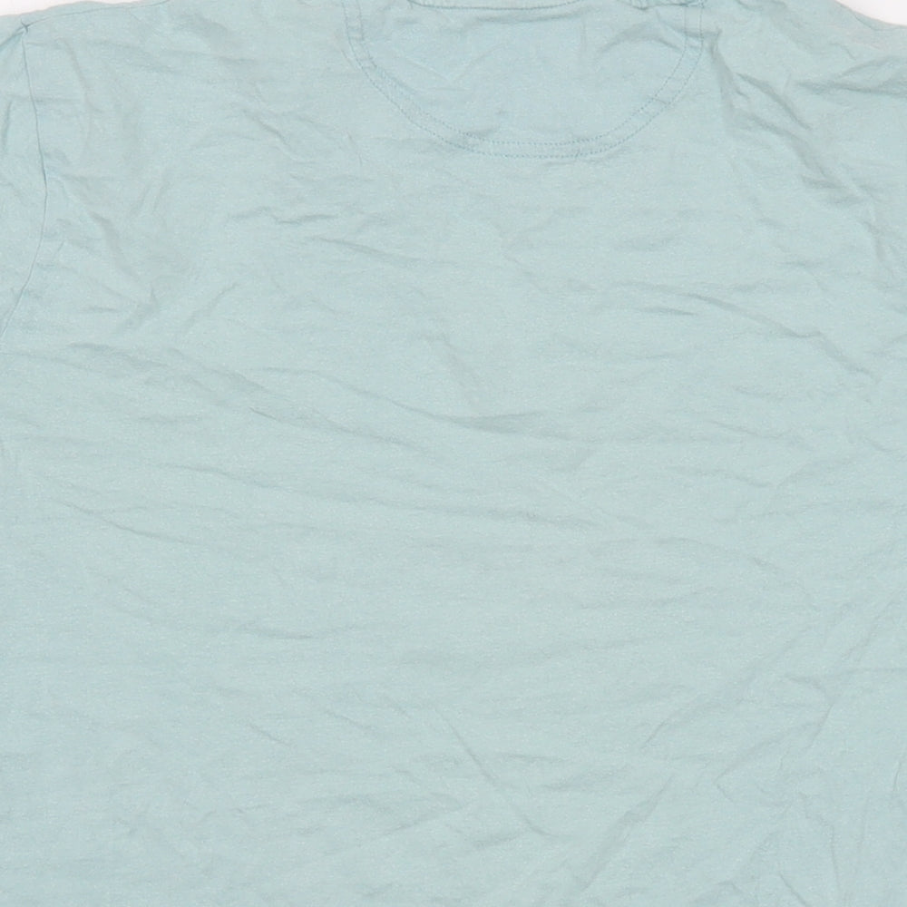 Henri Lloyd Mens Blue Cotton T-Shirt Size L Crew Neck