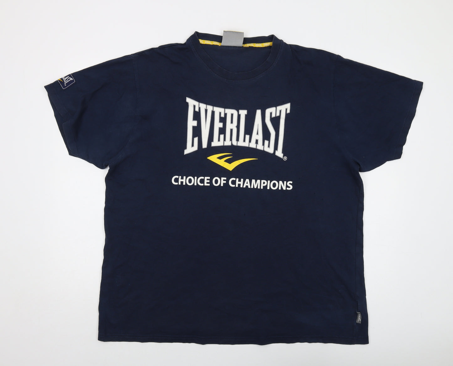Everlast Mens Blue Cotton T-Shirt Size 2XL Crew Neck
