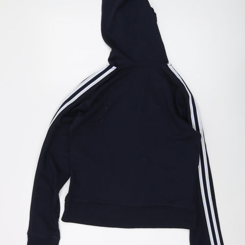 Reebok Womens Blue Polyester Full Zip Hoodie Size 12 Zip