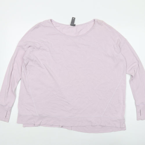 Sweaty Betty Womens Pink Cotton Pullover Sweatshirt Size M Pullover