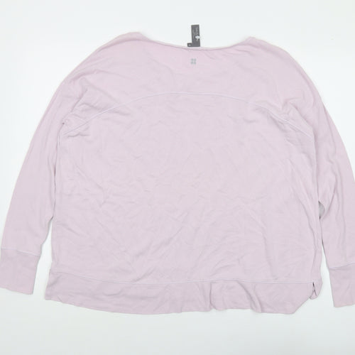 Sweaty Betty Womens Pink Cotton Pullover Sweatshirt Size M Pullover