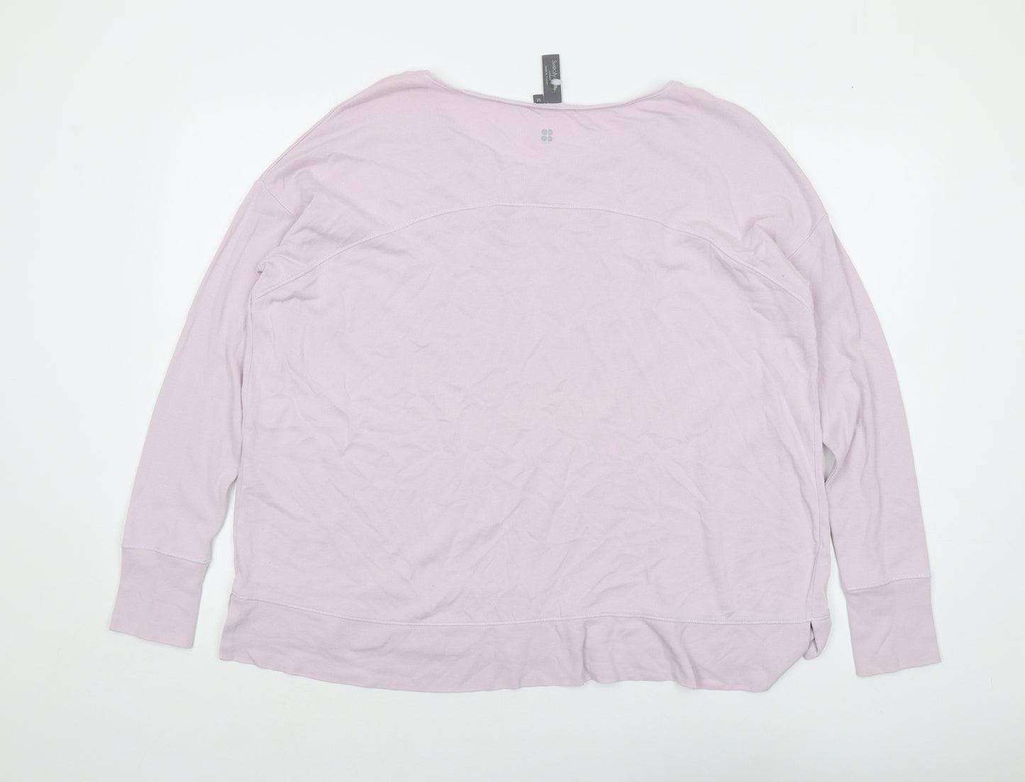 Sweaty Betty Womens Pink Cotton Pullover Sweatshirt Size M Pullover