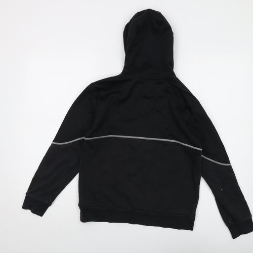 adidas Boys Black Cotton Pullover Hoodie Size 12-13 Years Pullover