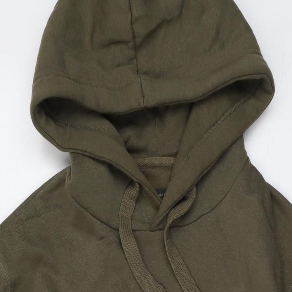 French Connection Mens Green Cotton Pullover Hoodie Size M