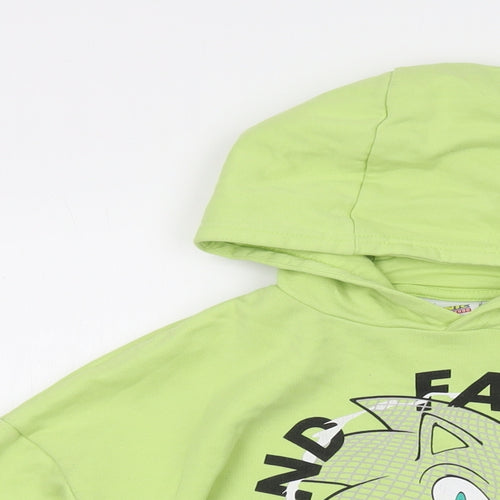 Sonic Boys Grey Cotton Pullover Hoodie Size 11-12 Years Pullover