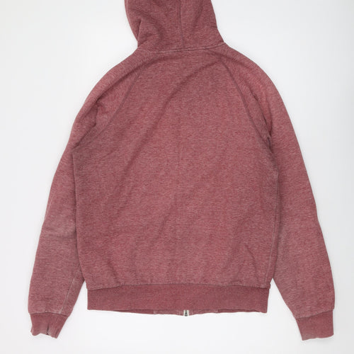 Billabong Mens Red Polyester Full Zip Hoodie Size M