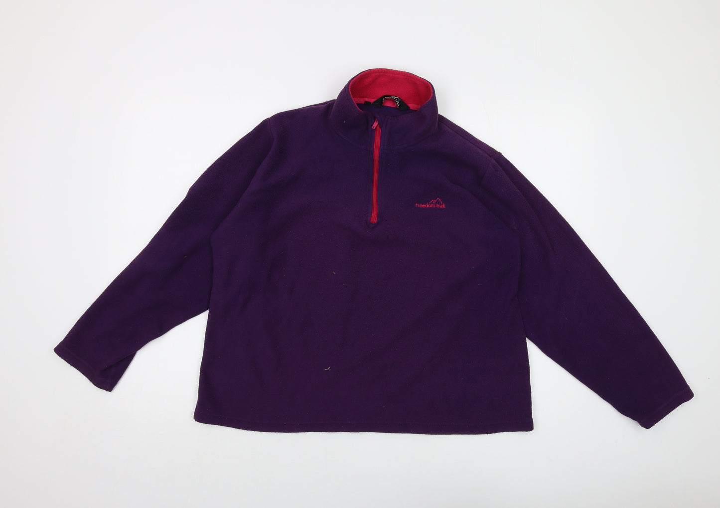 Freedom Trail Womens Purple Polyester Pullover Sweatshirt Size 18 Zip