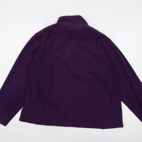 Freedom Trail Womens Purple Polyester Pullover Sweatshirt Size 18 Zip