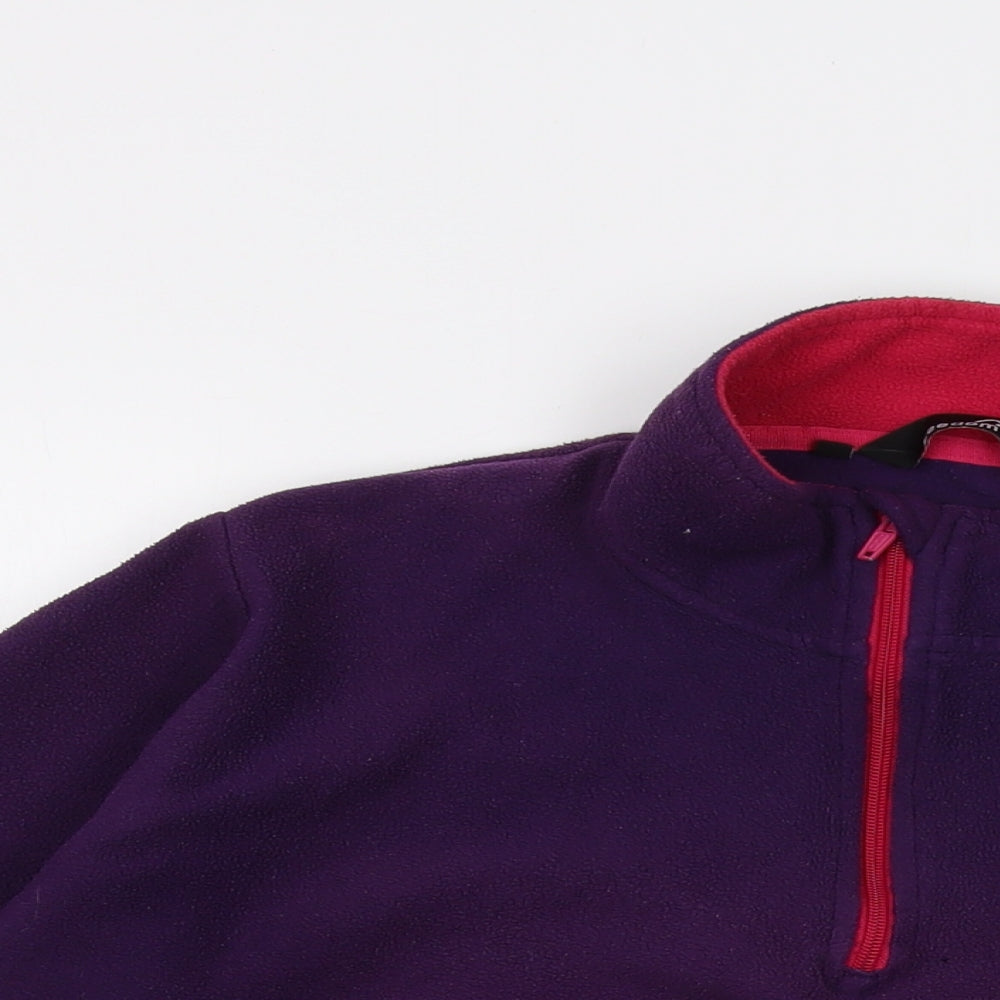 Freedom Trail Womens Purple Polyester Pullover Sweatshirt Size 18 Zip