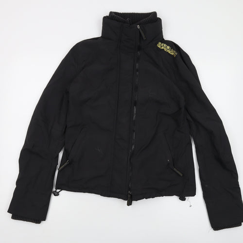 Superdry Womens Black Jacket Size L Zip