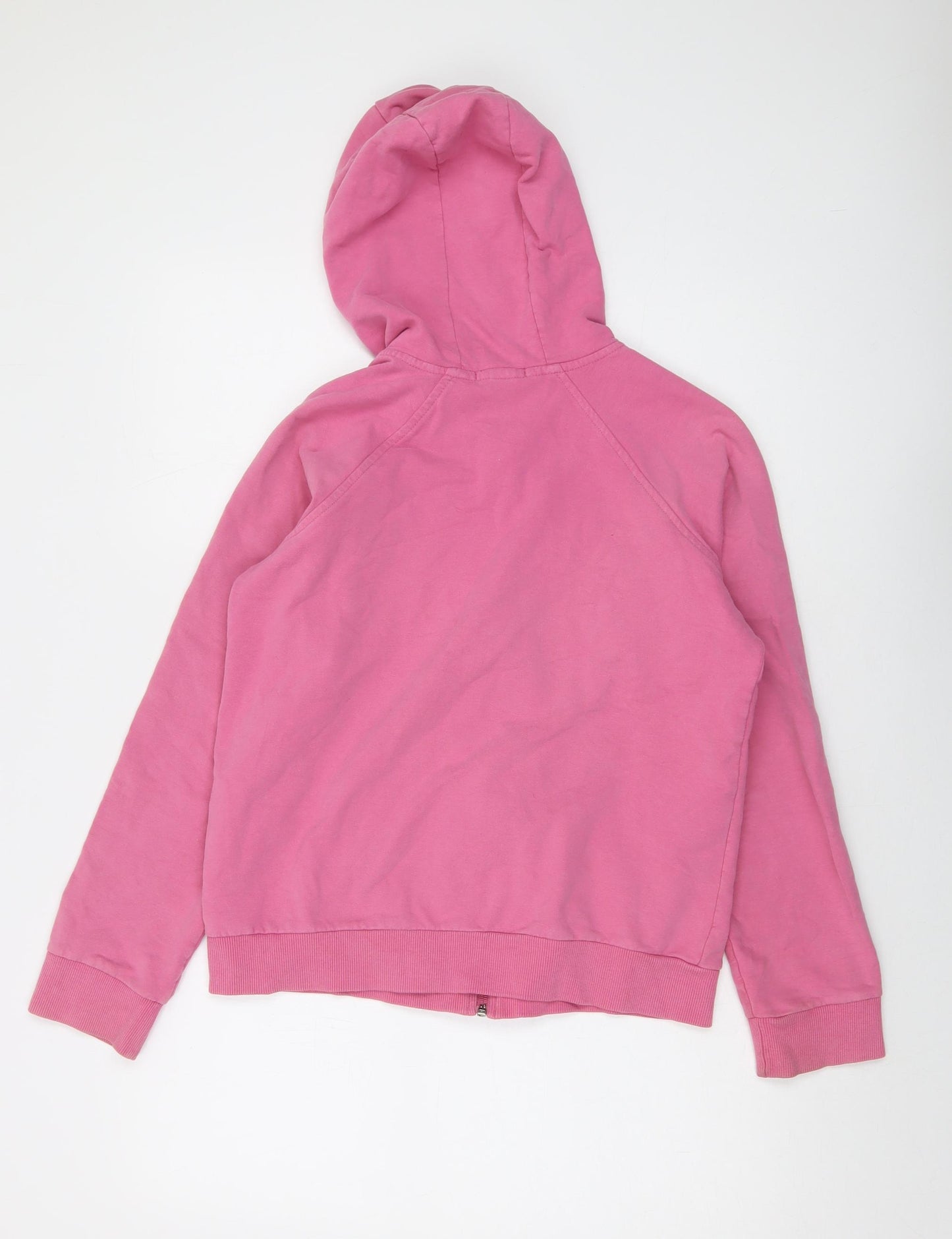 DOMYOS Womens Pink Cotton Full Zip Hoodie Size M Zip