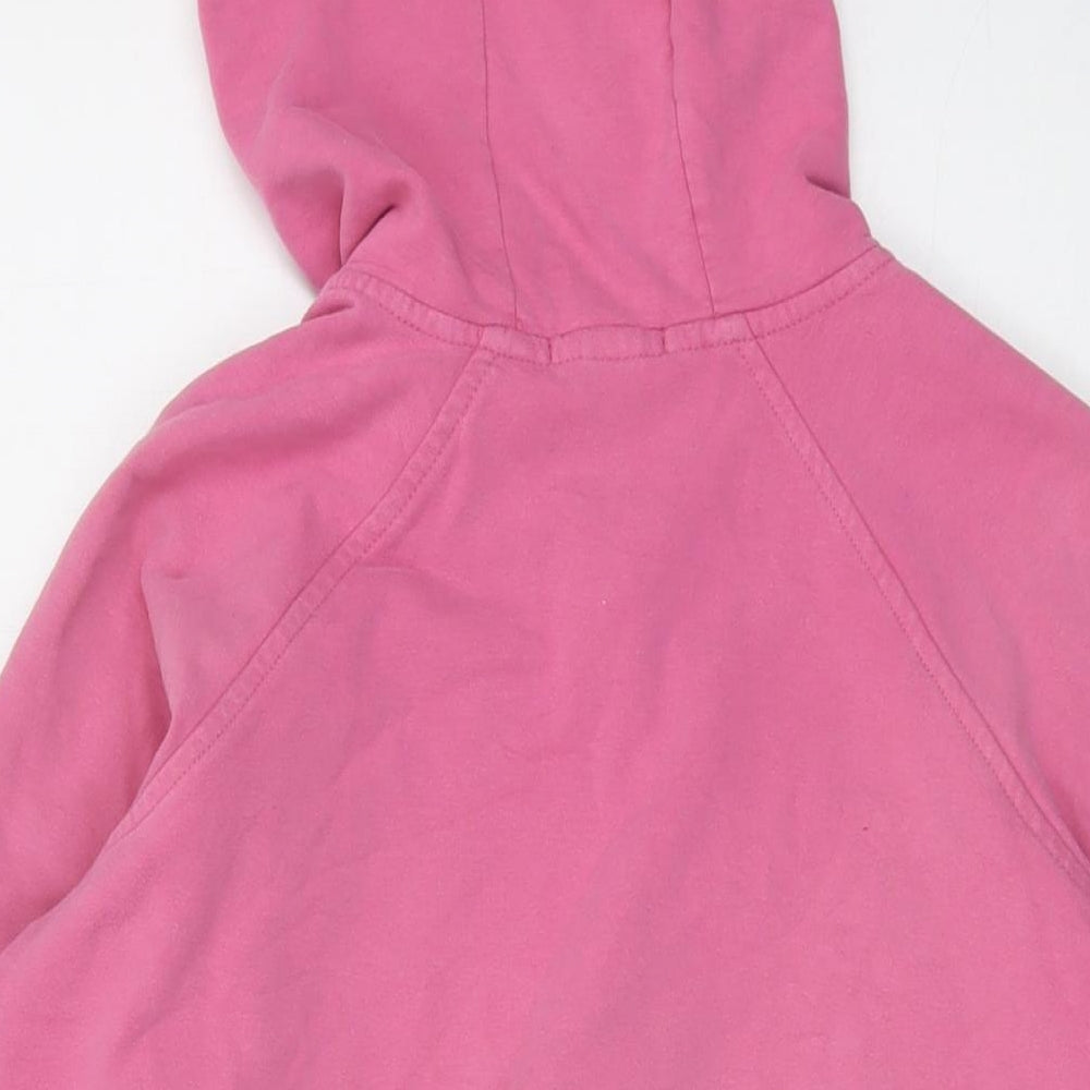 DOMYOS Womens Pink Cotton Full Zip Hoodie Size M Zip