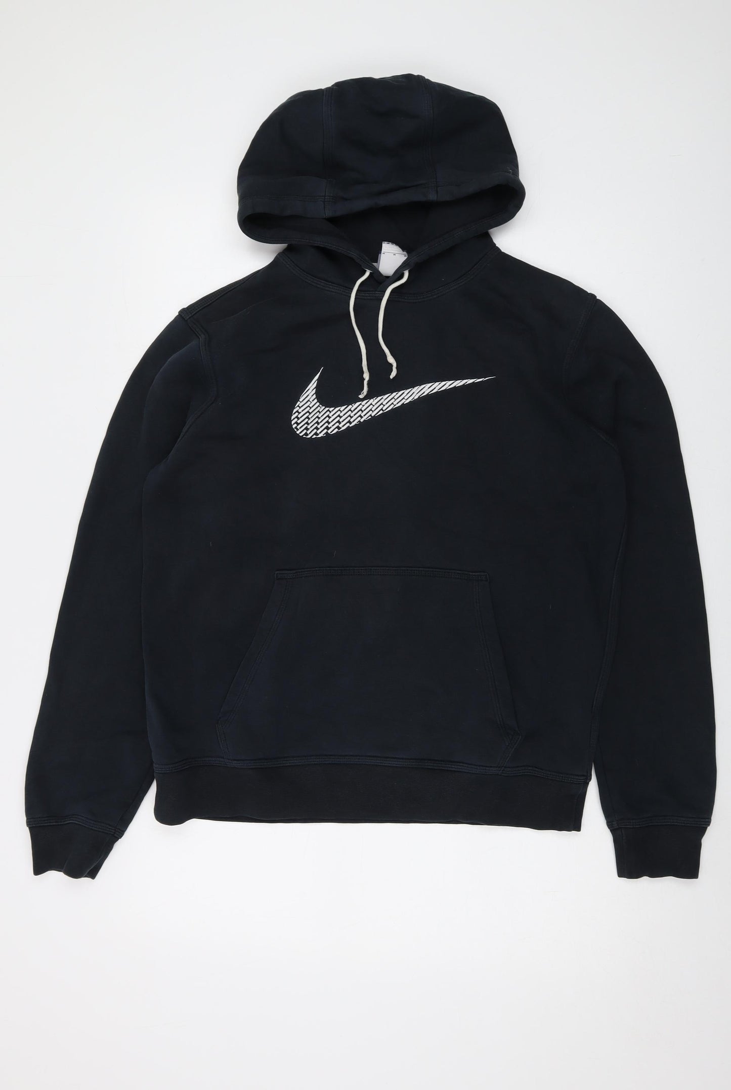 Nike Mens Black Cotton Pullover Hoodie Size M