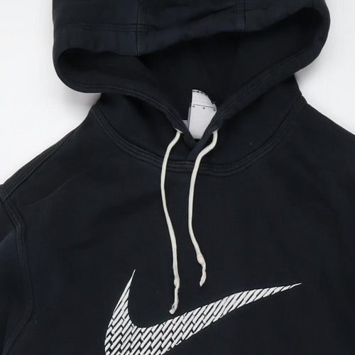 Nike Mens Black Cotton Pullover Hoodie Size M