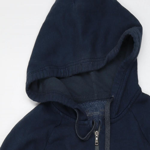 Under armour Mens Blue Cotton Full Zip Hoodie Size L