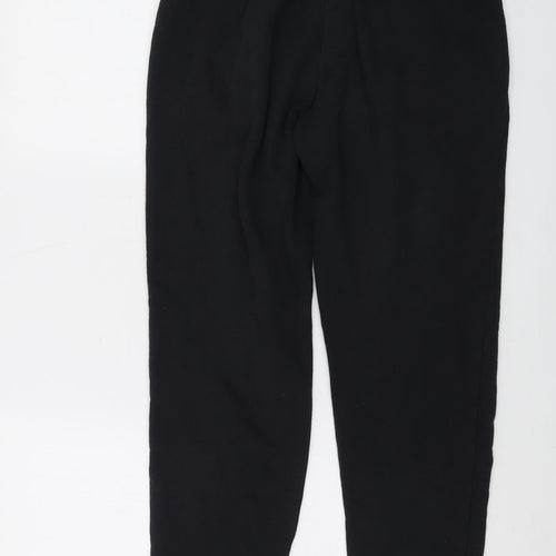 Nike Mens Black Cotton Trousers Size S L28 in Regular Drawstring