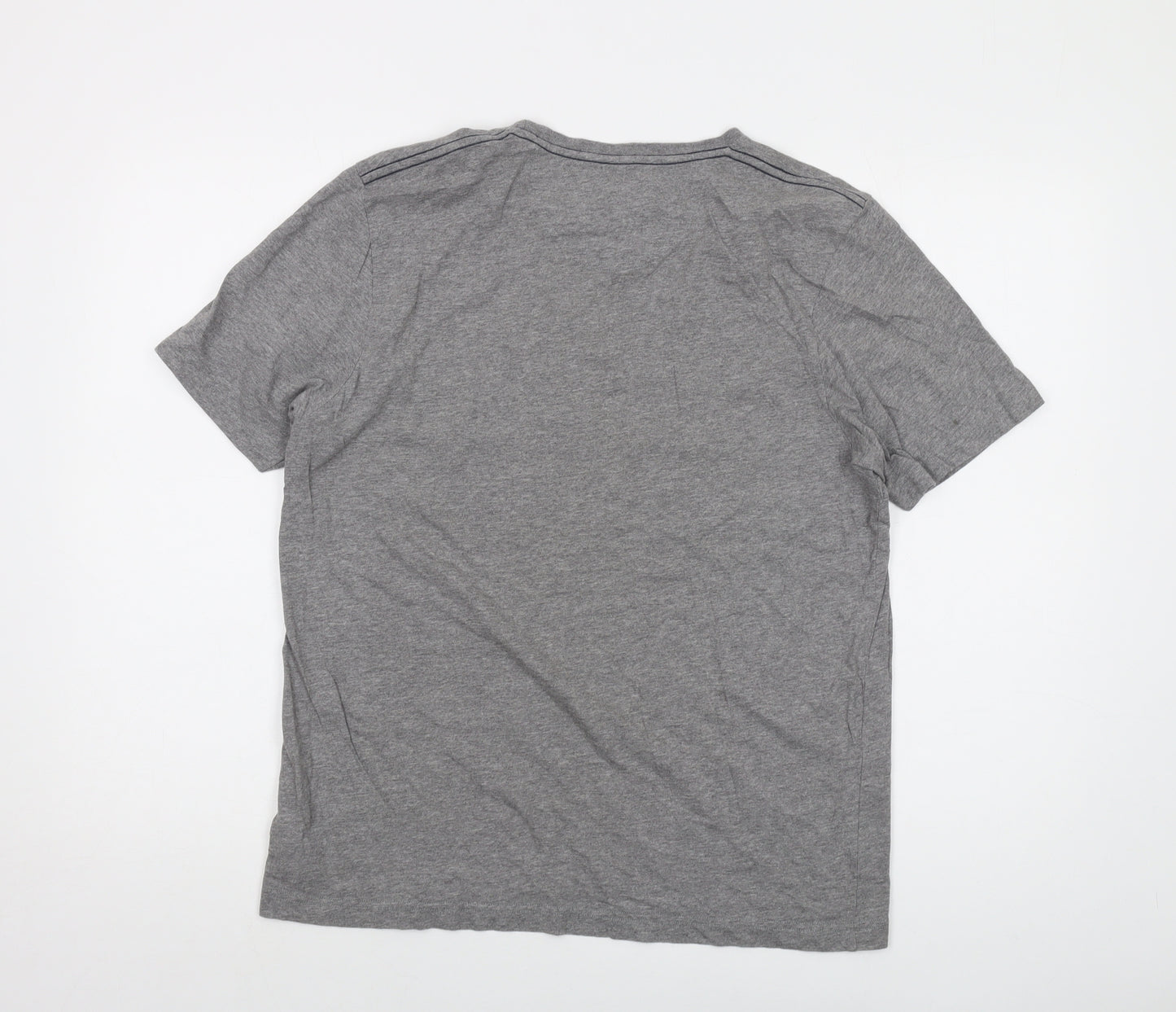 Henri Lloyd Mens Grey Cotton T-Shirt Size XL Crew Neck