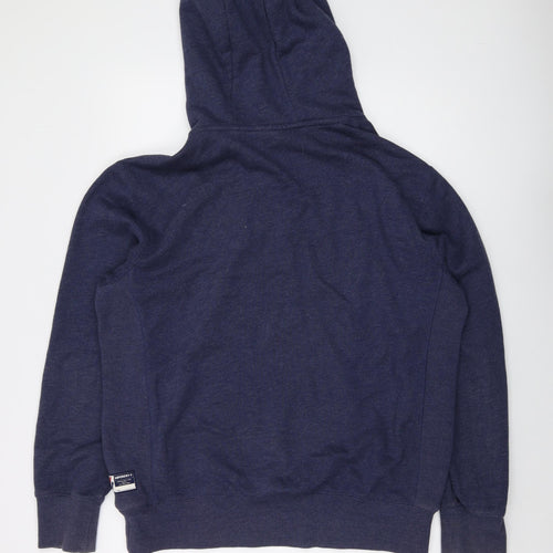Superdry Mens Blue Cotton Pullover Hoodie Size XL