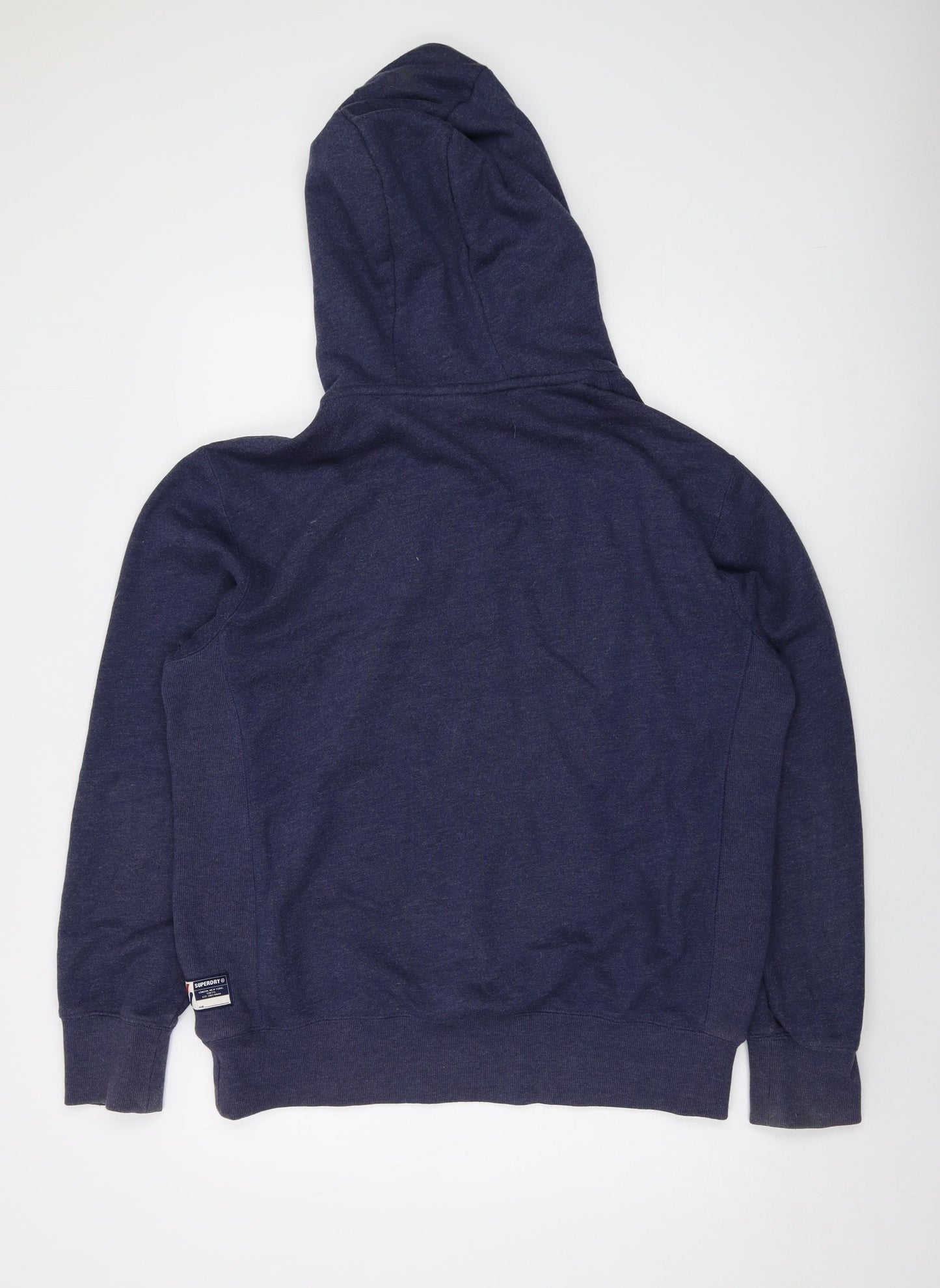 Superdry Mens Blue Cotton Pullover Hoodie Size XL