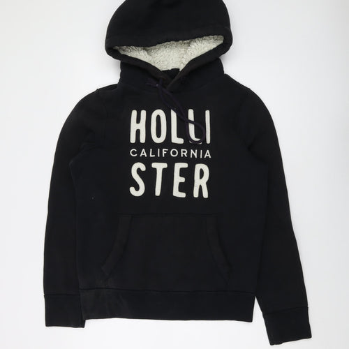 Hollister Mens Black Cotton Pullover Hoodie Size M