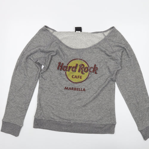 Hard Rock Womens Grey Cotton Pullover Sweatshirt Size 2XL Pullover