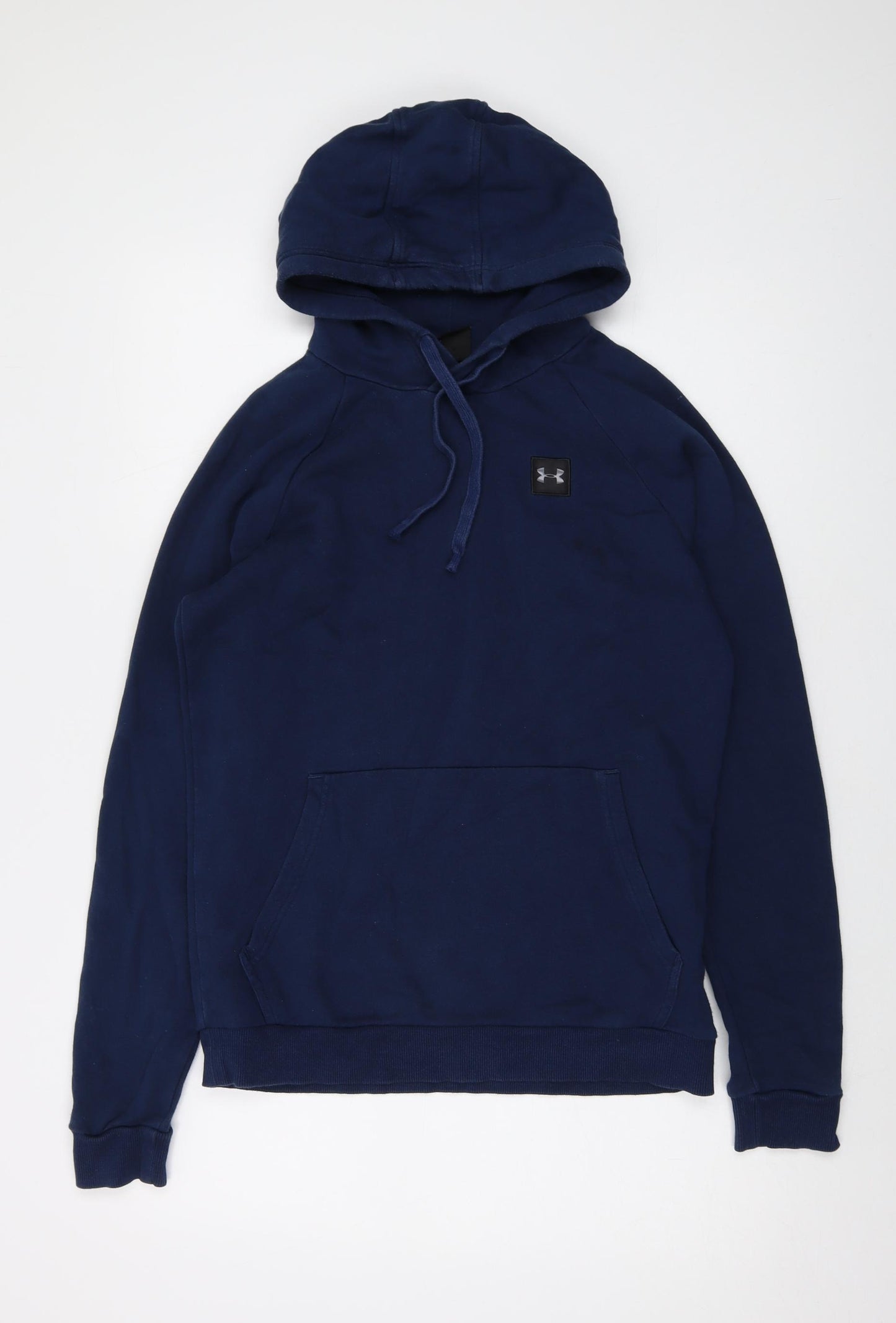 Under armour Mens Blue Cotton Pullover Hoodie Size S