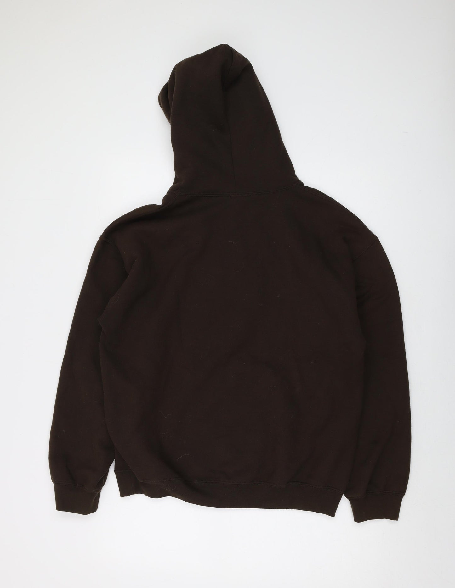 Dephect Mens Brown Cotton Pullover Hoodie Size M