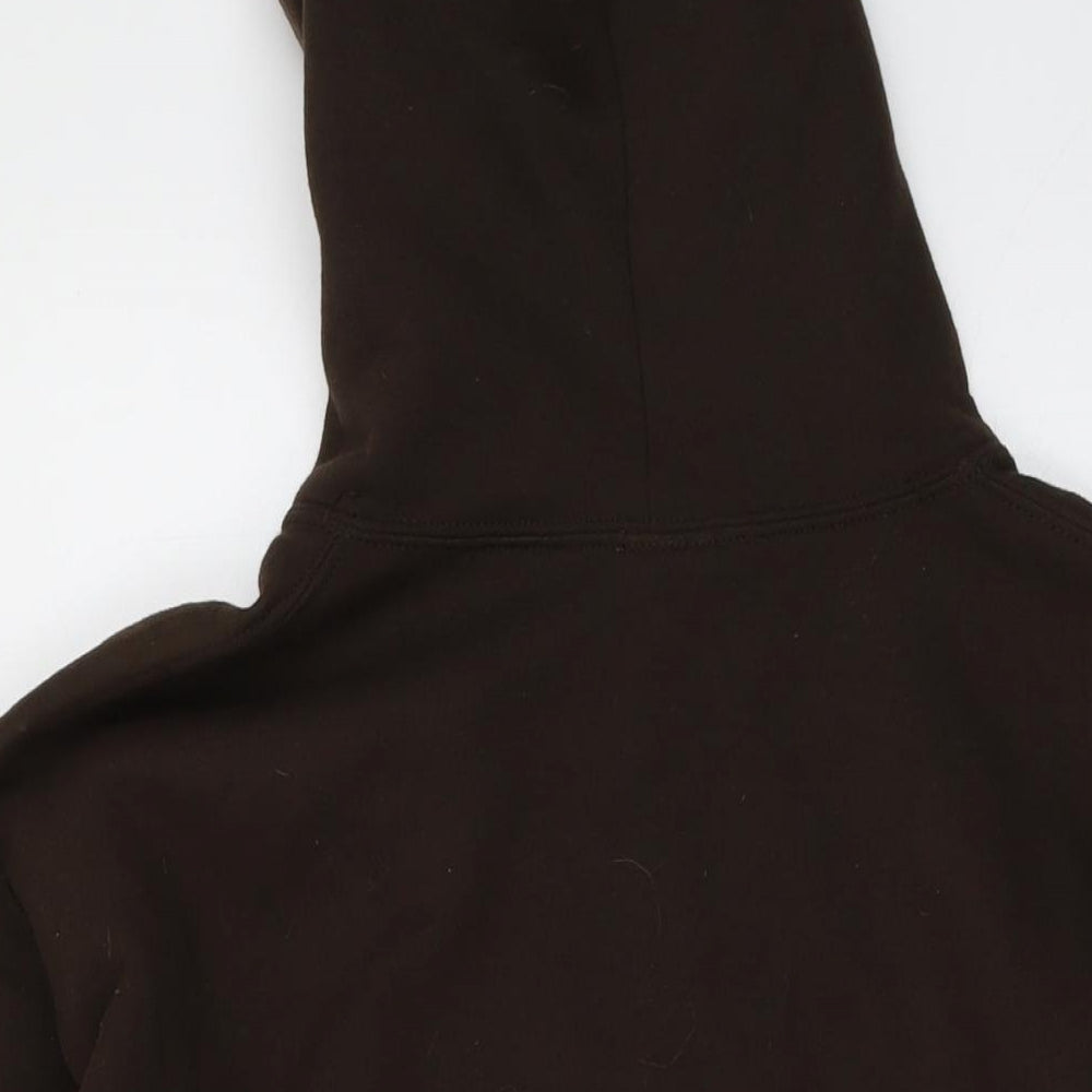 Dephect Mens Brown Cotton Pullover Hoodie Size M