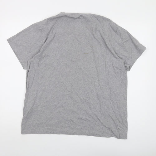 Realm & Empire Mens Grey Cotton T-Shirt Size L Crew Neck