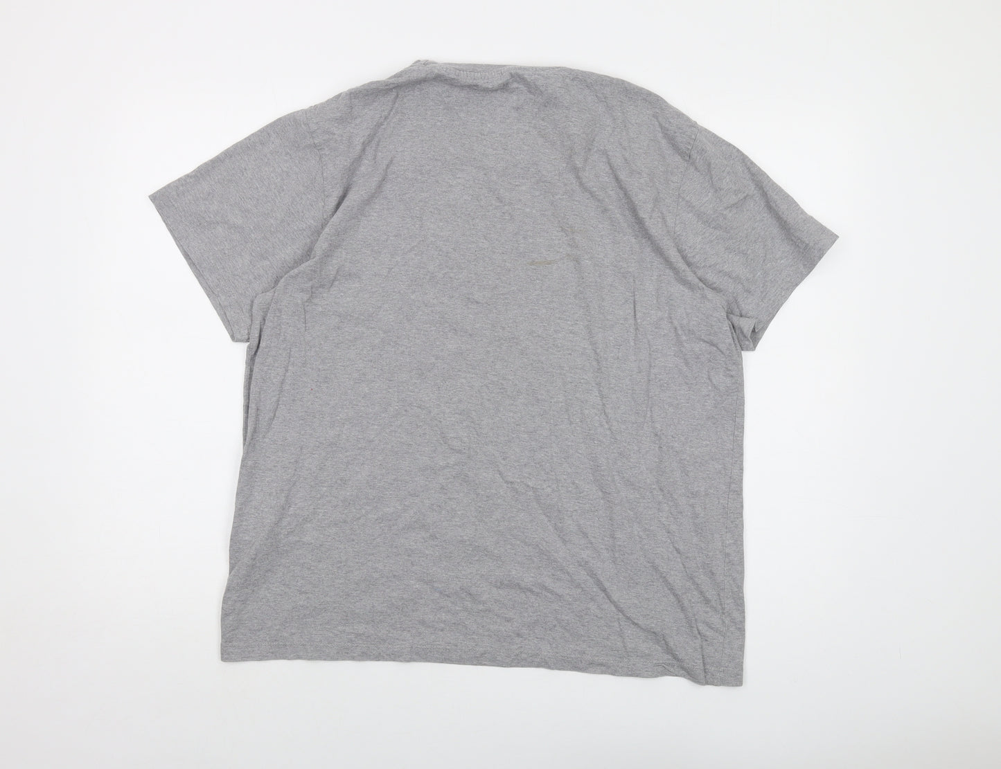 Realm & Empire Mens Grey Cotton T-Shirt Size L Crew Neck