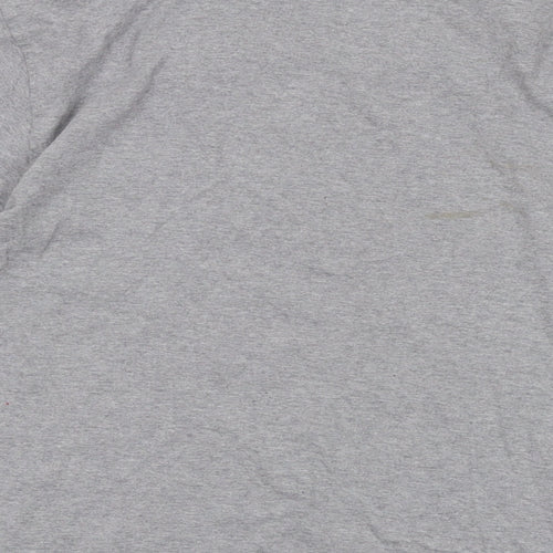 Realm & Empire Mens Grey Cotton T-Shirt Size L Crew Neck