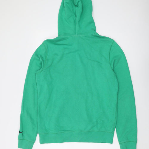 Nike Mens Green Cotton Pullover Hoodie Size S