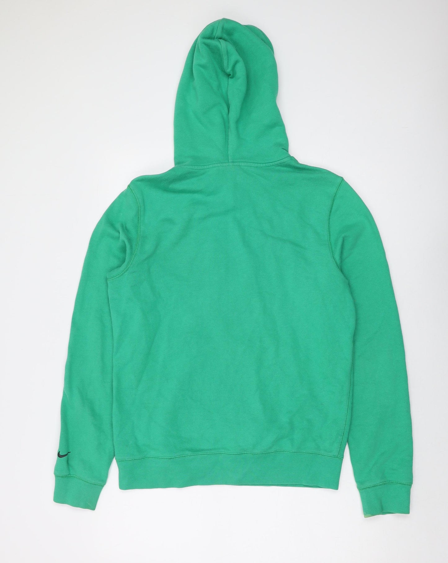 Nike Mens Green Cotton Pullover Hoodie Size S