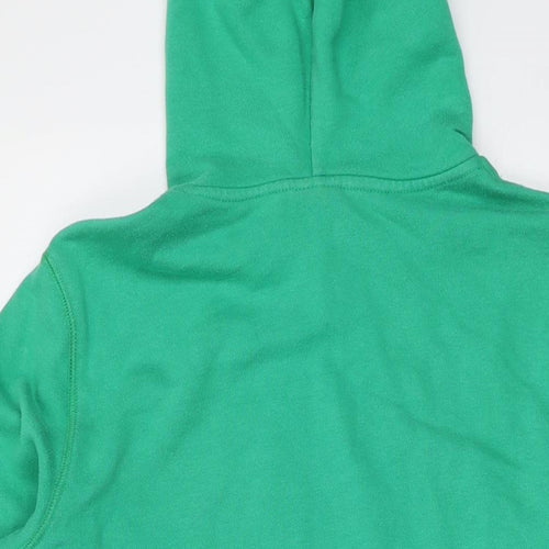 Nike Mens Green Cotton Pullover Hoodie Size S