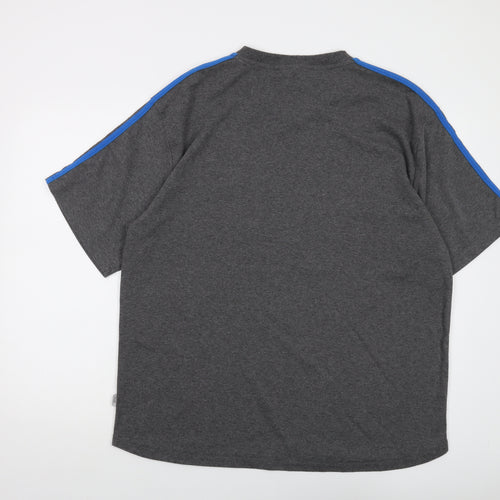 Lonsdale Mens Grey Polyester T-Shirt Size 2XL V-Neck