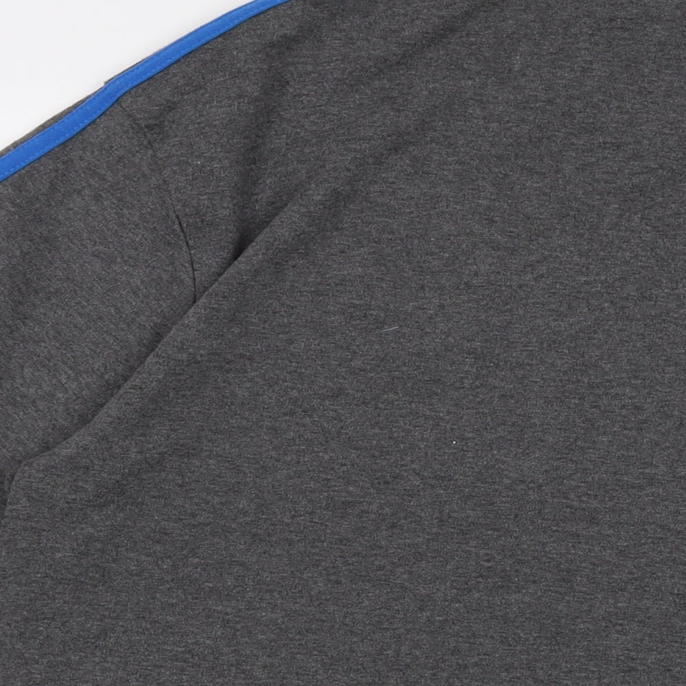Lonsdale Mens Grey Polyester T-Shirt Size 2XL V-Neck