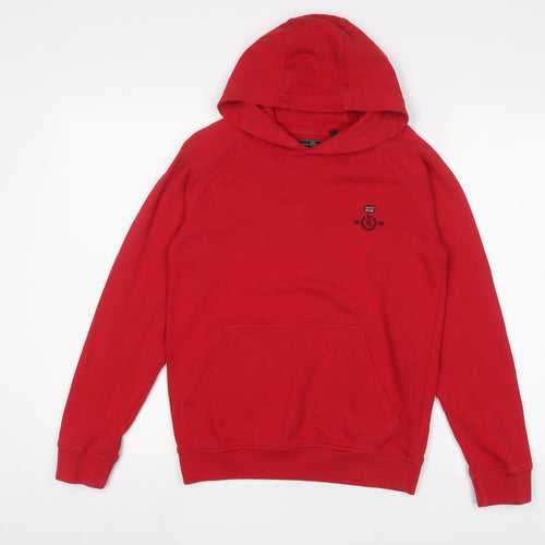 Henri Lloyd Boys Red Cotton Pullover Hoodie Size 12-13 Years Pullover - Logo, Embroidered