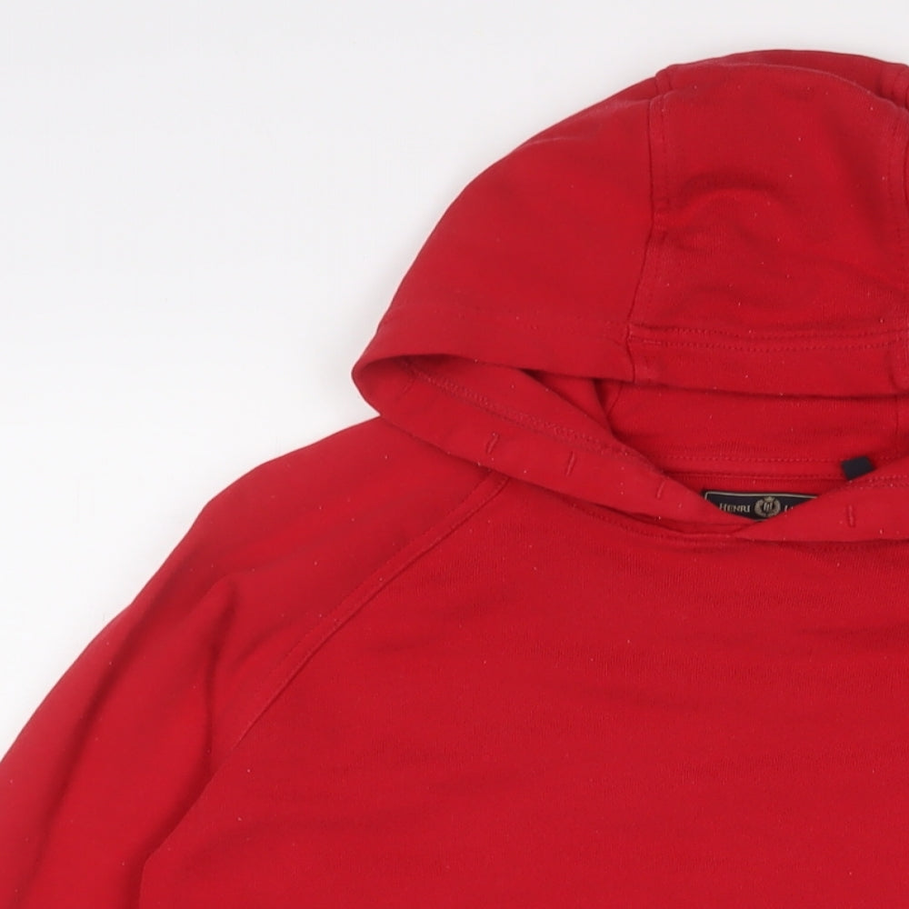 Henri Lloyd Boys Red Cotton Pullover Hoodie Size 12-13 Years Pullover - Logo, Embroidered