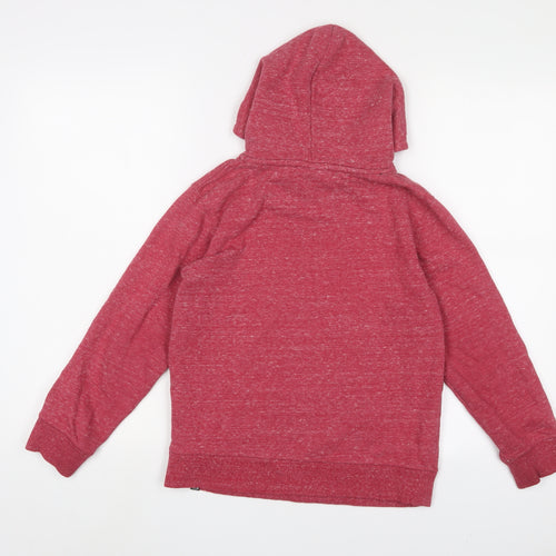 Animal Boys Red Cotton Pullover Hoodie Size 9-10 Years Pullover - Logo