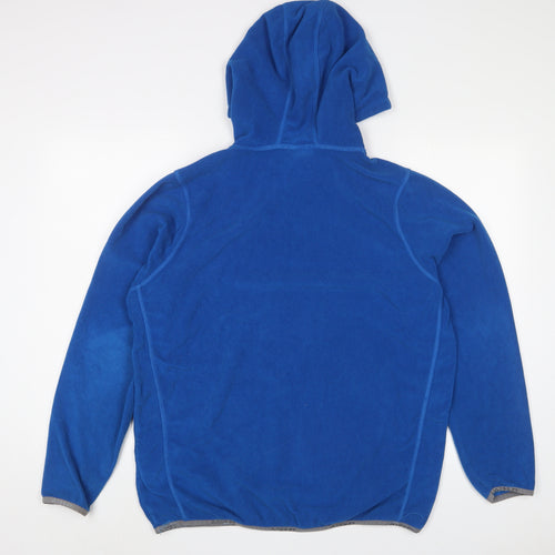 TOG24 Mens Blue Polyester Pullover Hoodie Size L - Logo, Embroidered