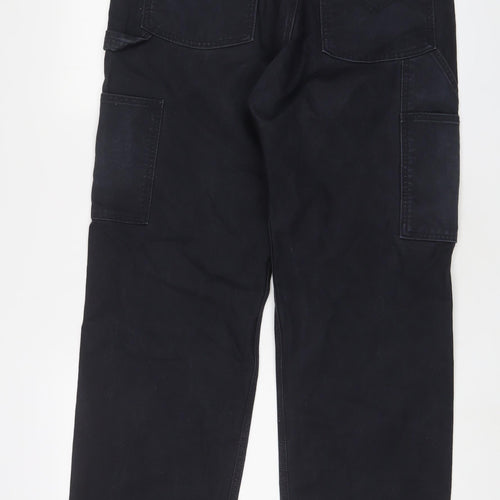 Levi's Mens Black Cotton Wide-Leg Jeans Size 34 in L32 in Regular Button