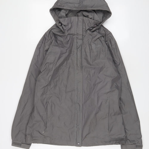 Hi Gear Womens Grey Jacket Coat Size 16 Zip - Logo, Embroidered