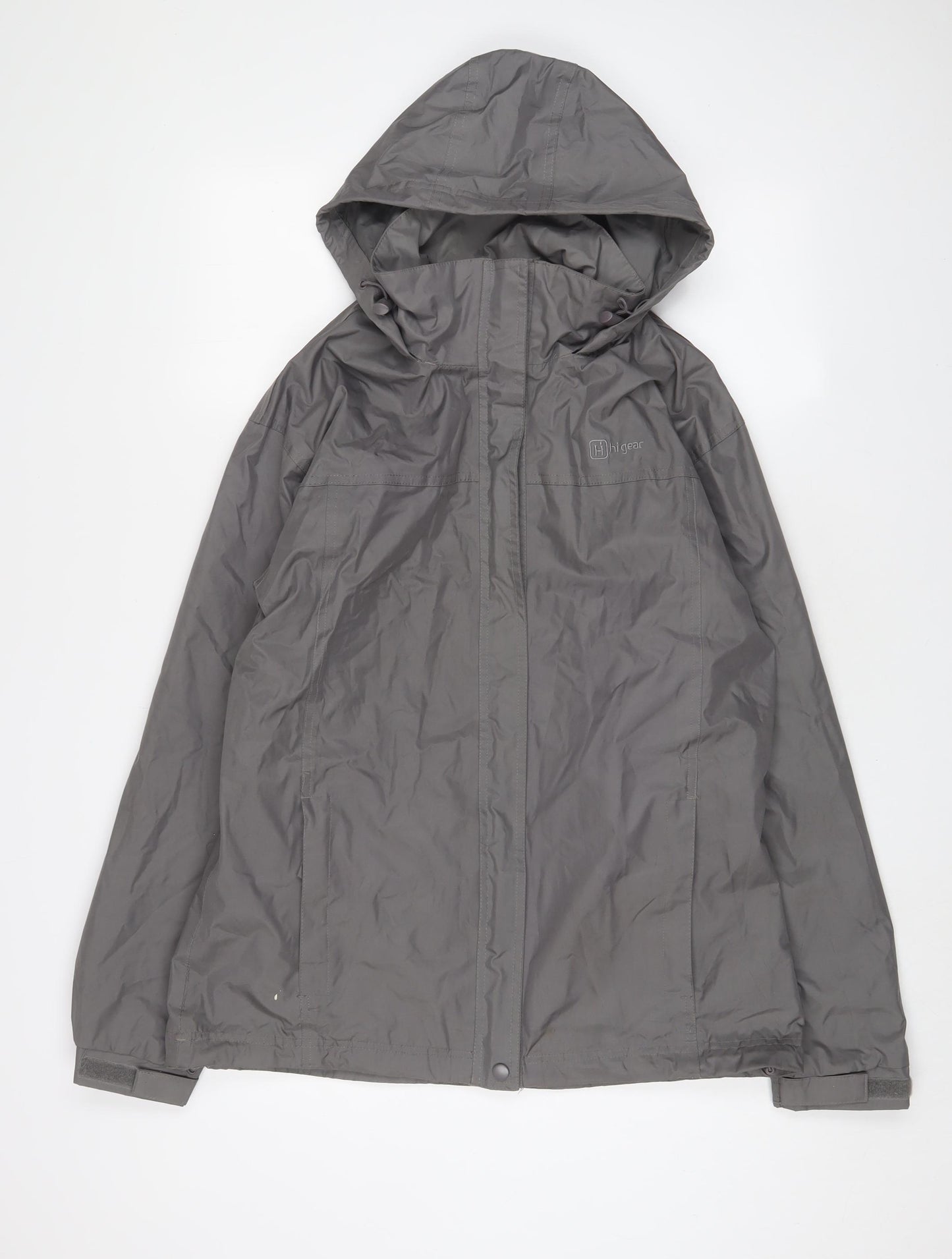 Hi Gear Womens Grey Jacket Coat Size 16 Zip - Logo, Embroidered